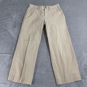 Lauren Ralph Lauren Womens Khaki Tan Wide Leg Chino Pants Size 4 Cotton Blend